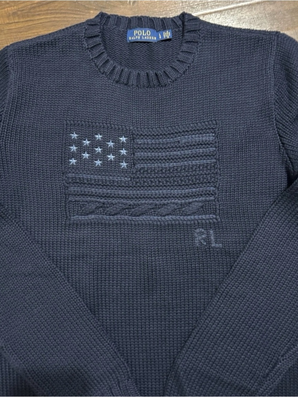 Ralph Lauren American Flag Special Edition Sweater Iconic Crew Neck